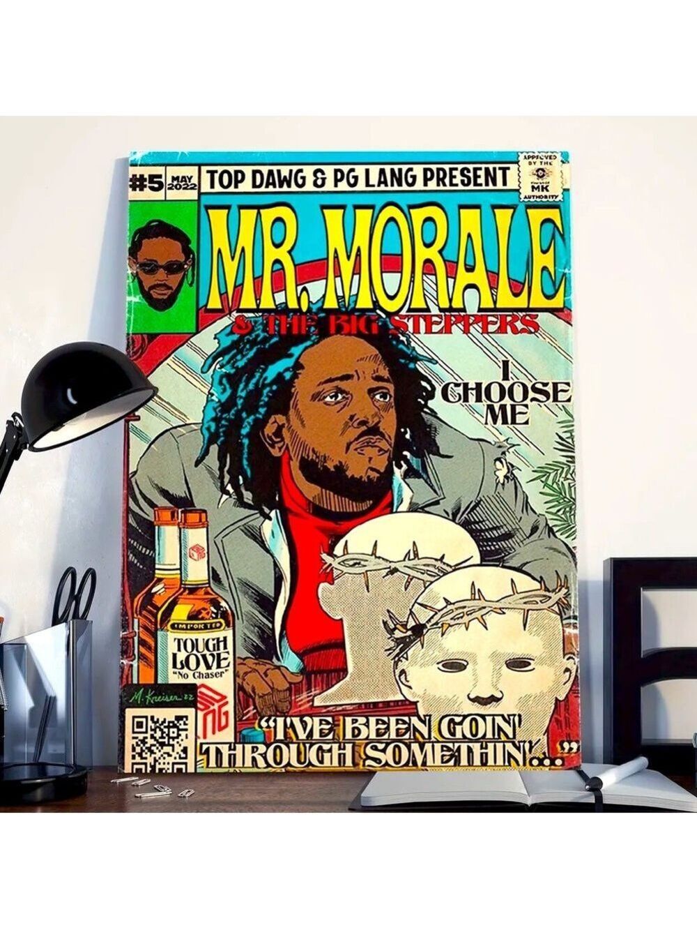 Kendrick Lamar "Mr. Morale" Canvas Print - Comic Book Album Wall Art